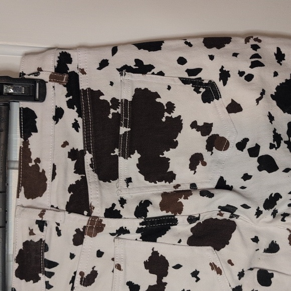 Cow Print Flare /Bell Bottom Jeans - Picture 5 of 11